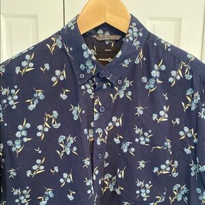 Treasure & Bond / Men's Navy Floral Shirt / Medium